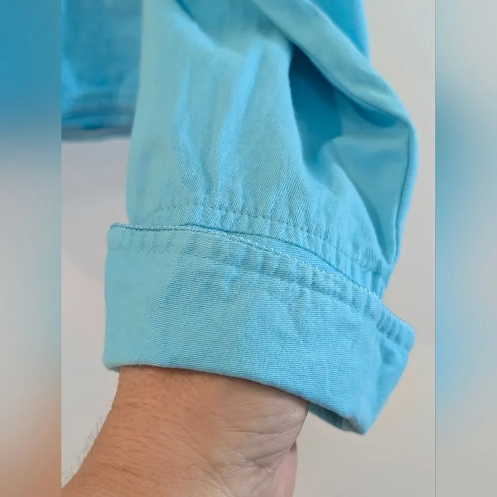 Vintage Resort Cottagecore Pearl Beaded Lace Blazer Jacket XL Coastal Chic Aqua - Picture 9 of 10